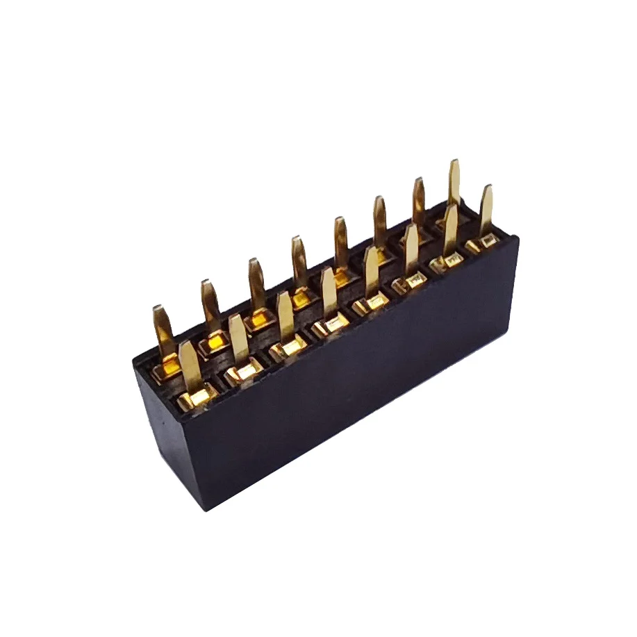 Gold plated PCB board Female pin header connector height profile 7.1mm