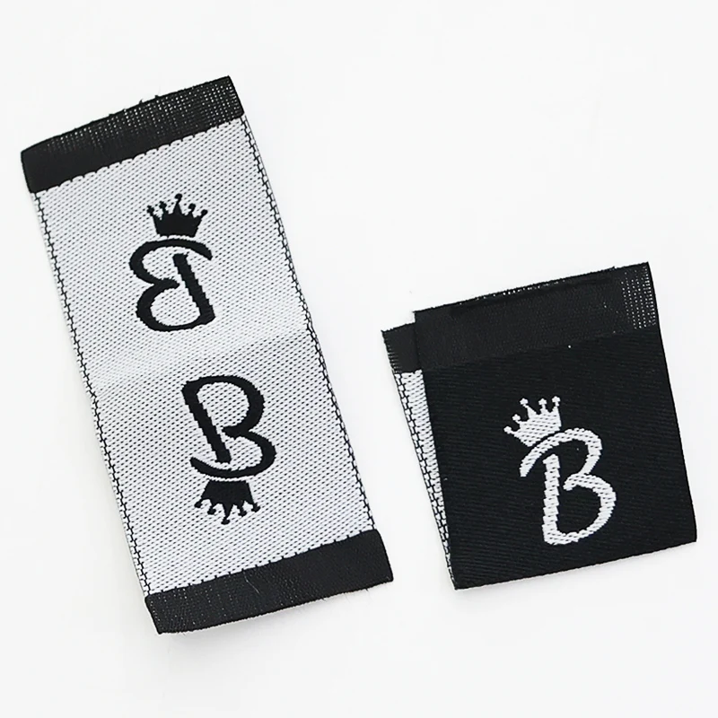 Wholesale fabric Custom Logo Printed Garment  Labels Shirt Clothing  Luxury Bags  Accessories Woven Label