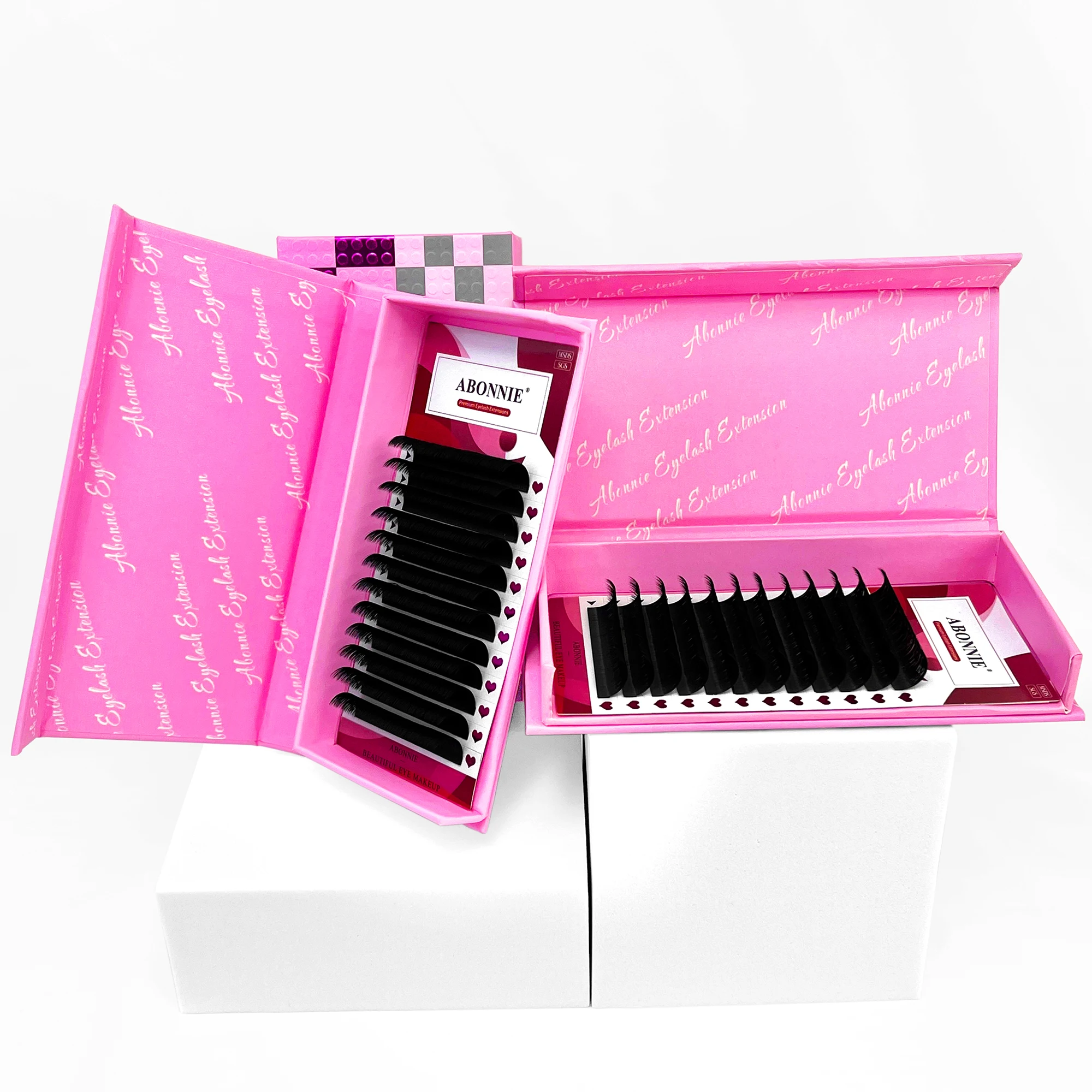 Abonnie C D Curl Fluffy Custom Eyelash Extensions Supplies 16 Rows Eyelash Extensions Natural Lash Extensions