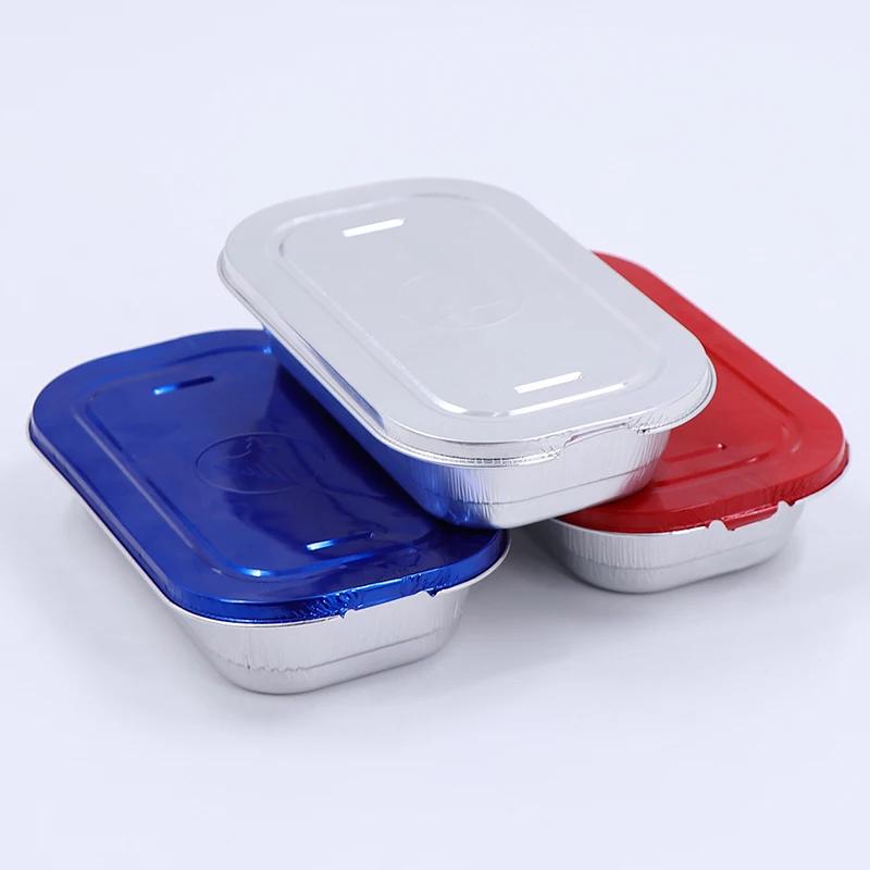 Customized Eco-Friendly Reusable Portable Foil Lunch Boxes Aluminum Foil Containers