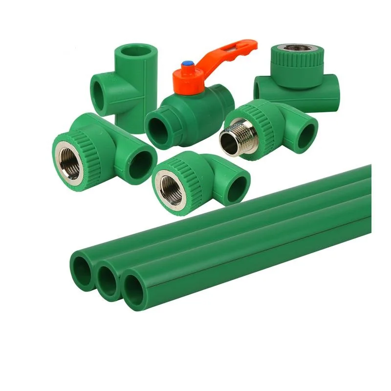 China factory manufacturer polypropylene raw material ppr plastic pipe with different size for hot water plumbing material