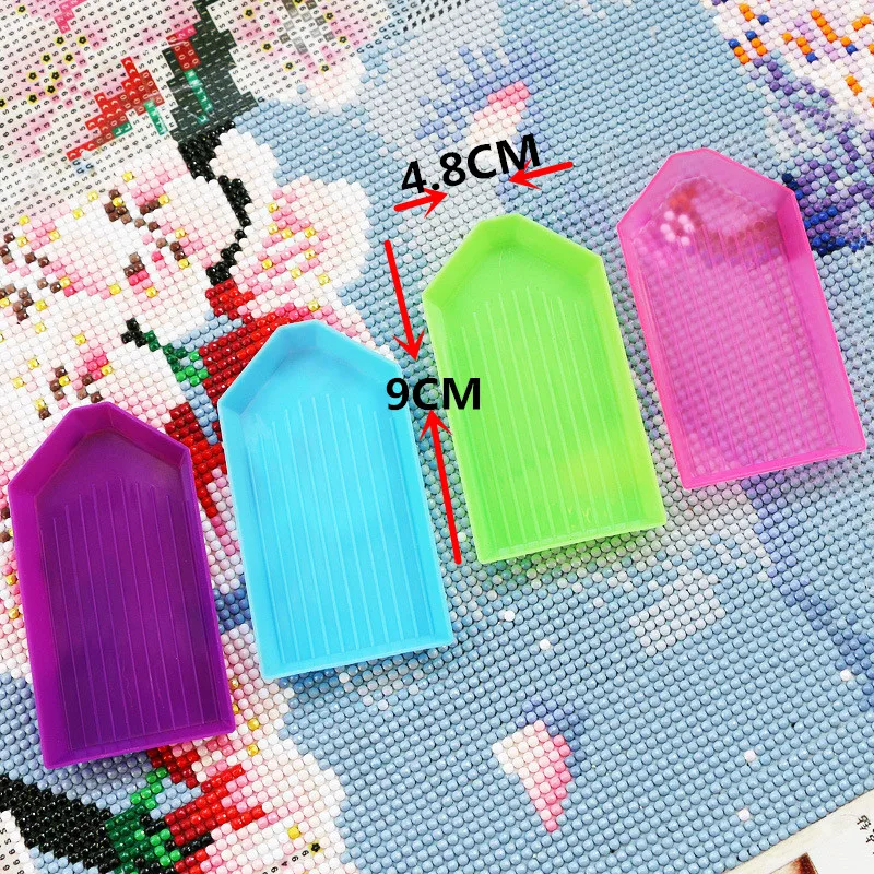 Large Plastic Tray Capacity Drill Plate Baffle Kits Diamond Painting Tool Big Tray Plate Embroidery Nail Art Beading Accessories