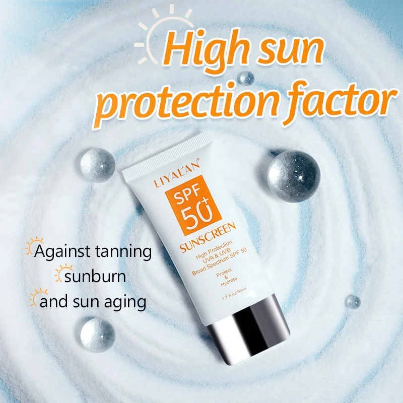 Private Label SPF 50 Suncream Sunblock Waterproof Organic Face Body Whitening Sunscreen Cream