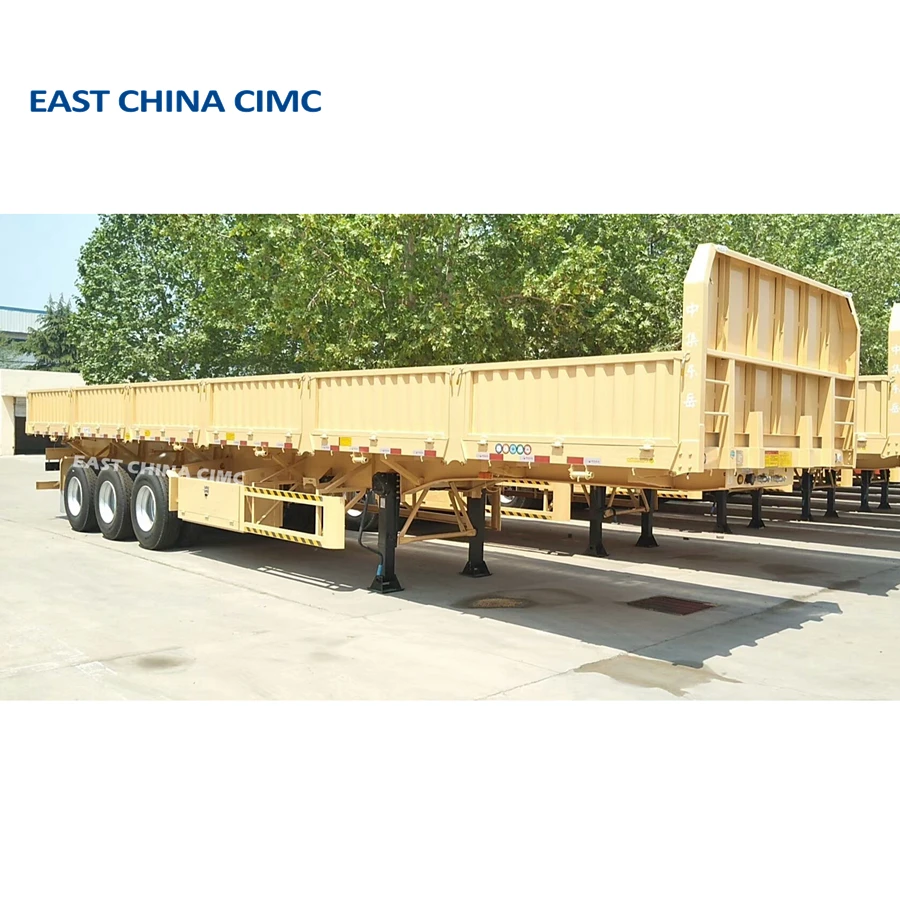 12m Long Side Wall Truck Semi Trailer 12 Wheels Side Panel Truck Trailer With 600mm Side Panel