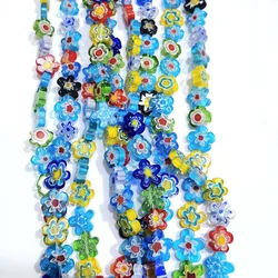 10mm/12mm Multi Color Millefiori Flower Lampwork Glass Beads Charm Beads Fit Jewelry Making