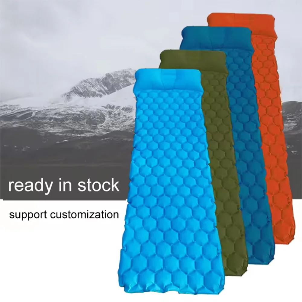 Air Mattress Ultra Light And Inflatable Suitable For Backpacking Hiking Thick Air Cushion Pump Waterproof