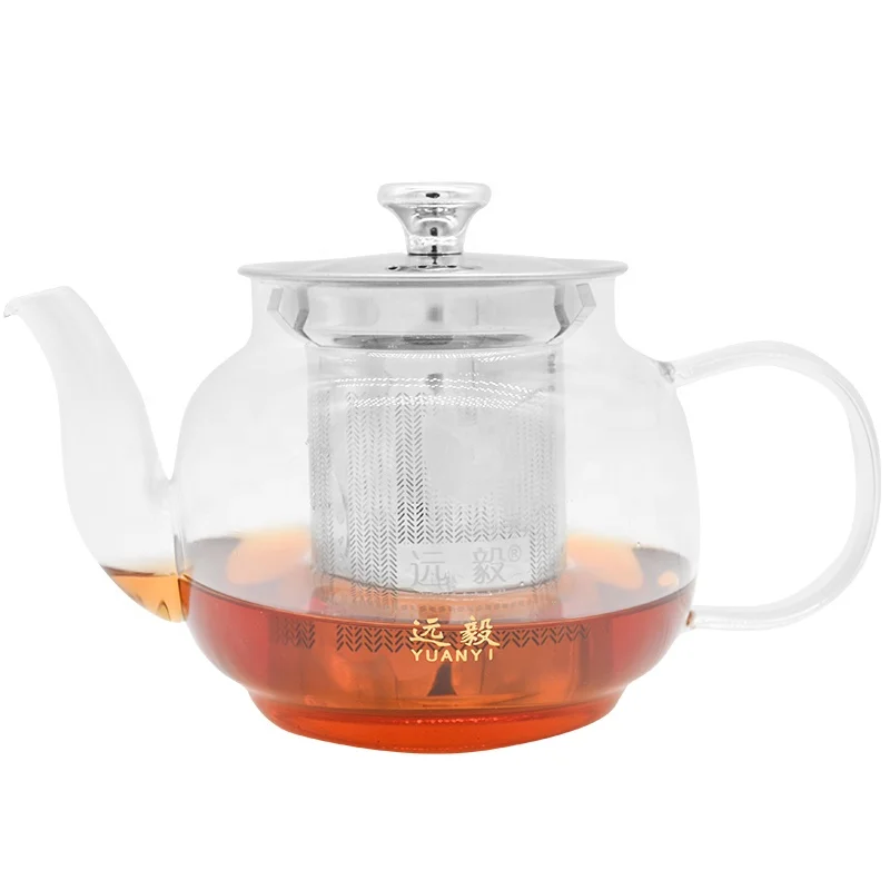 Экологичный жаропрочный чайник нового дизайна ручной работы, стеклянный чайник с инфузером 304 pyrex, банка для чая с крышкой, стеклянный чайник