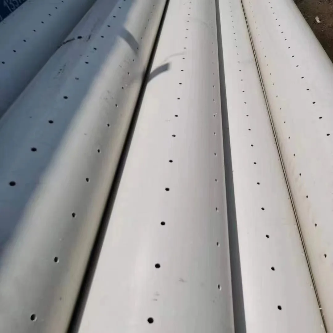 Factory Sale pvc pipe with holes perforated pipes for drainage 63 inch to 630 inch perforated drain pipe
