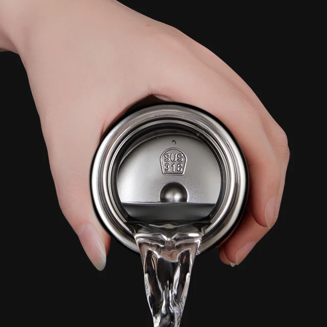 Double Wall Vacuum Insulated Stainless Steel Temperature Display Metal Water Bottle