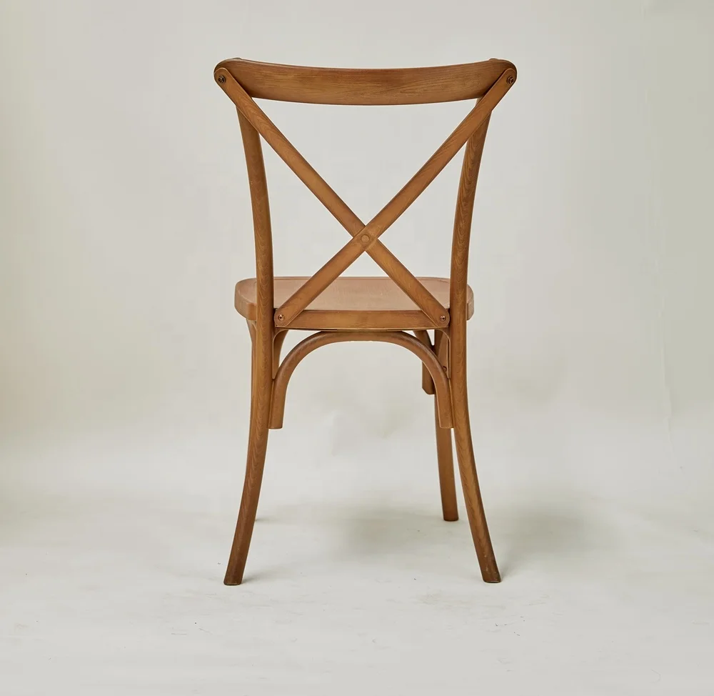 Manufacturer Wholesale Stacked Wood Finish Wedding Dining Plastic Resin Cross Back Chair For Events