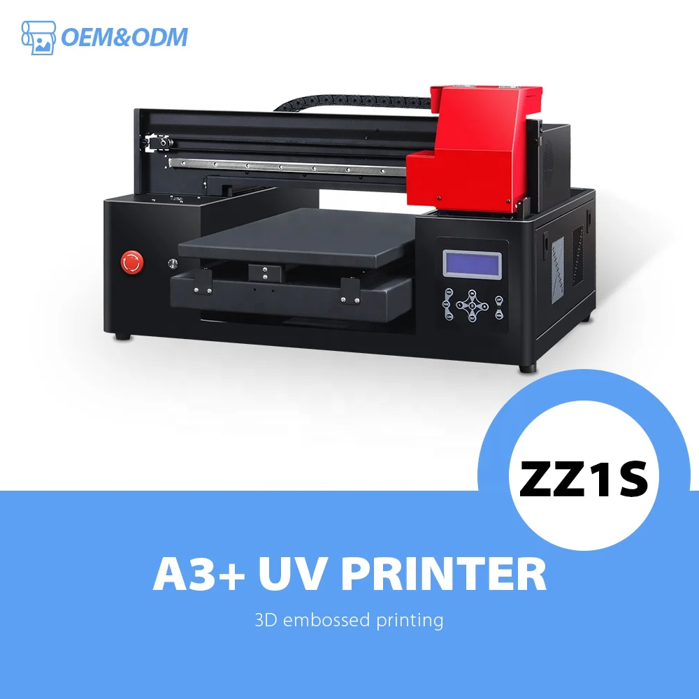 Small A3 Size 6 Color UV Flatbed Printer Mobile Phone Case Printer Phone Cover Printing Machine Inkjet Printer