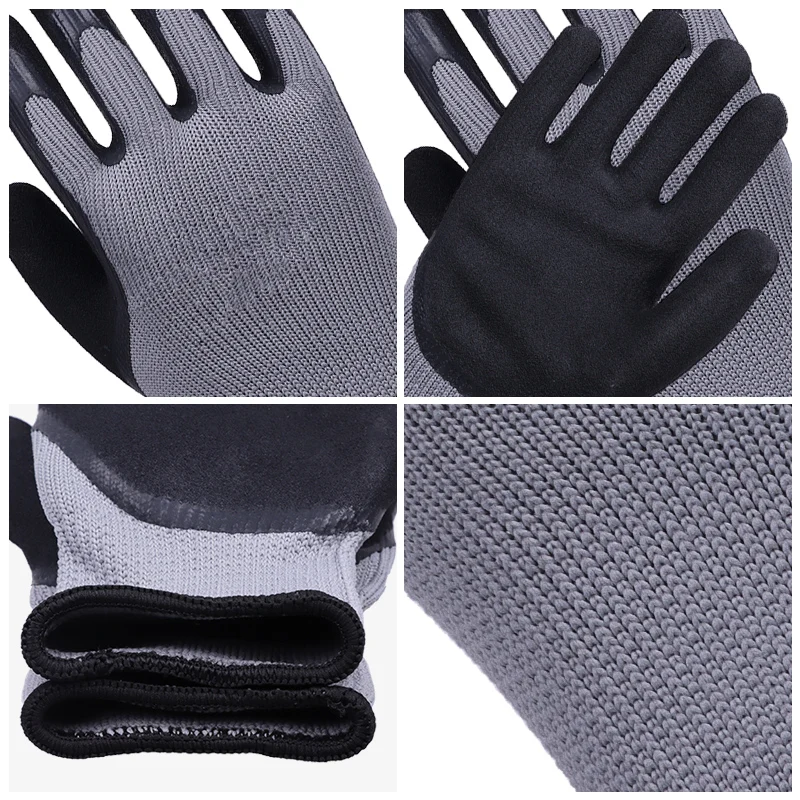 Lower Price Double Layer Dipping Glue Thumbs fully immersed in glue, tiger mouth tear resistant and more durable work gloves