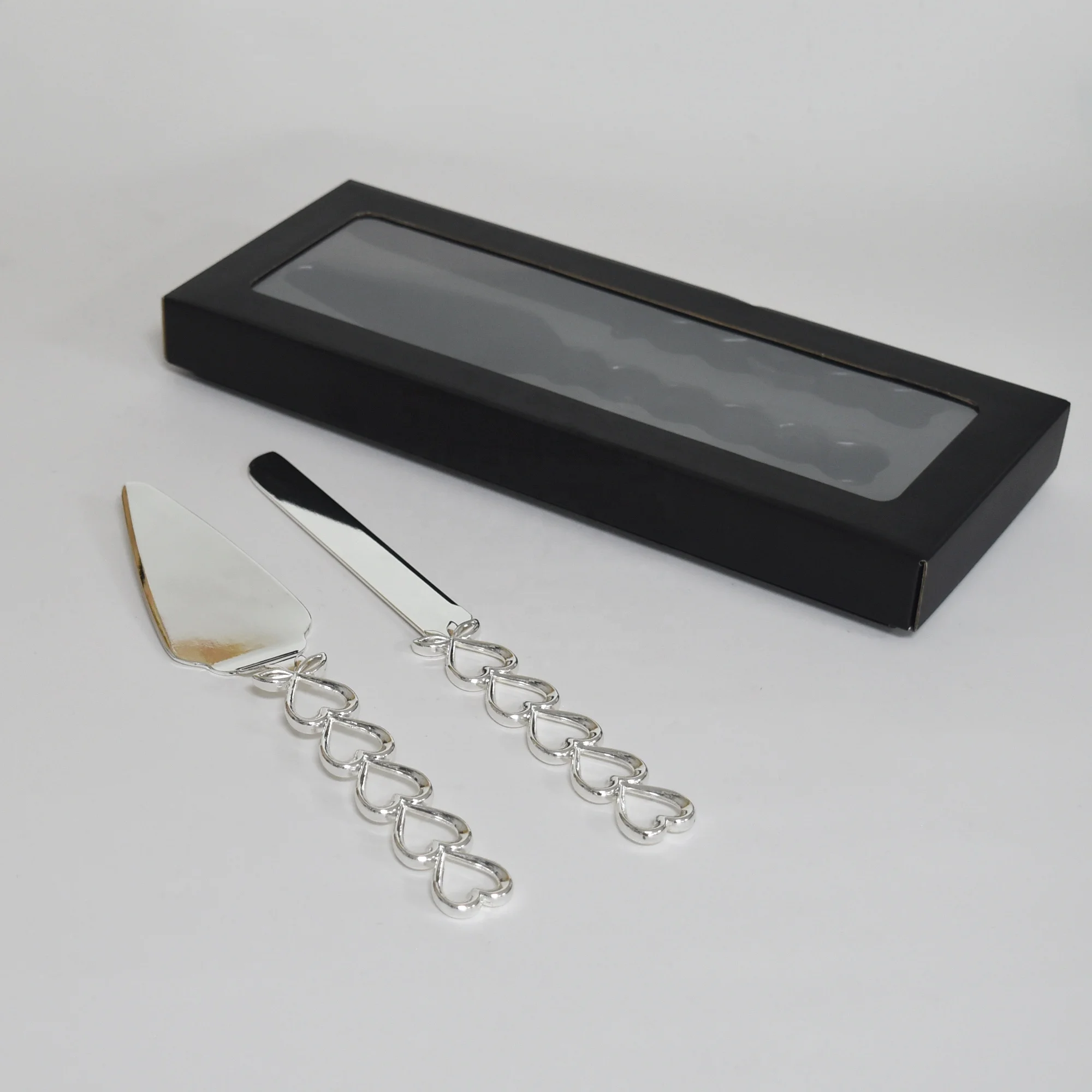 Steel wedding cake cutting knife kitchen silver cake shovel cutter set