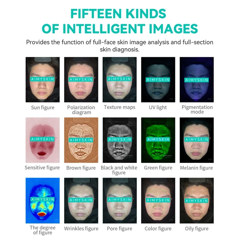 AIMYSKIN portable 3d AI face skin Diagnostics analyzer facial Tester scanner mirror device skin analysis machine skin analyzer