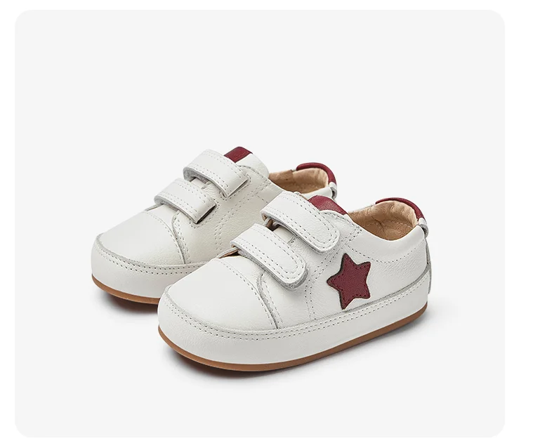 Baby Girls Boys Casual Shoes Soft Rubber Sole Anti-Slip Star Leather Sneakers for Toddler