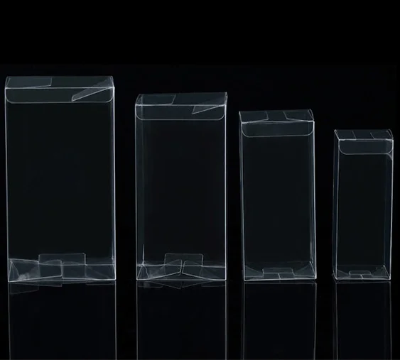 Transparent PET small packaging square boxes for cake clear PVC plastic gift foldable box
