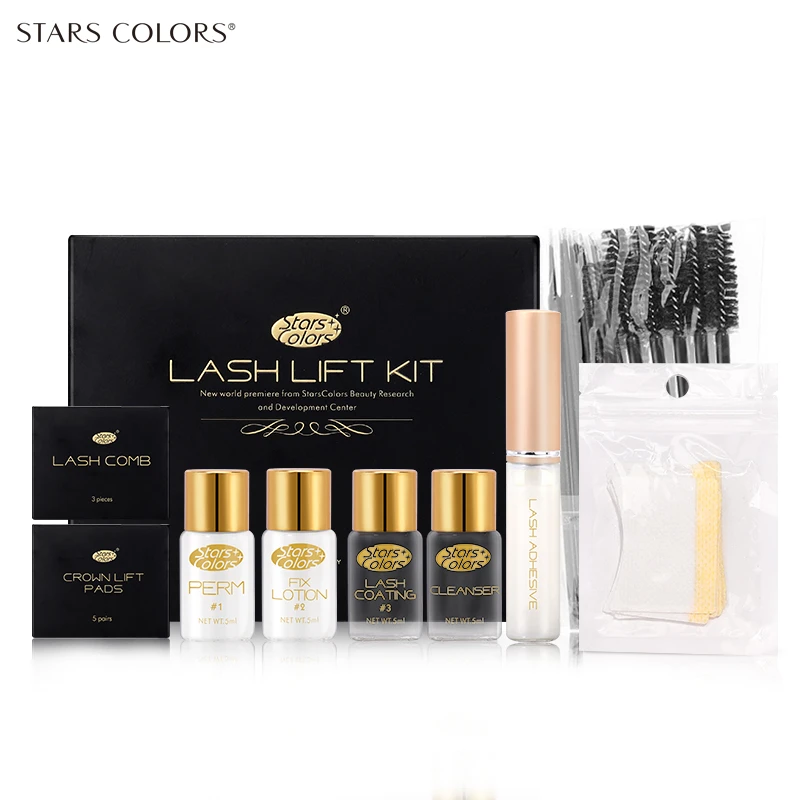 STARSCOLORS eyelash perm kit professional 3-5 minutes lash lifting sodium bromate free permanent eyelashes for salon