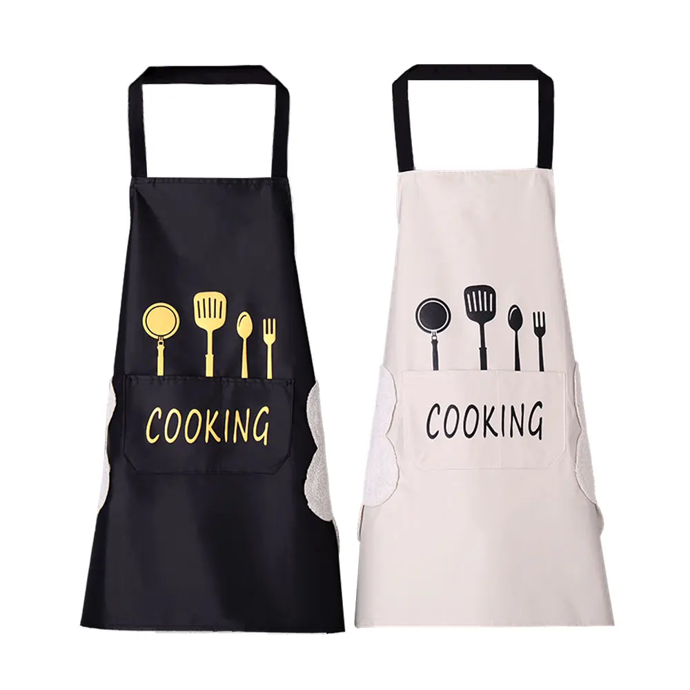 Wholesale Custom Logo Waterproof dishwasher apron Polyester 100% Organic Cotton Canvas Cleaning Cooking Chef Aprons Kitchen