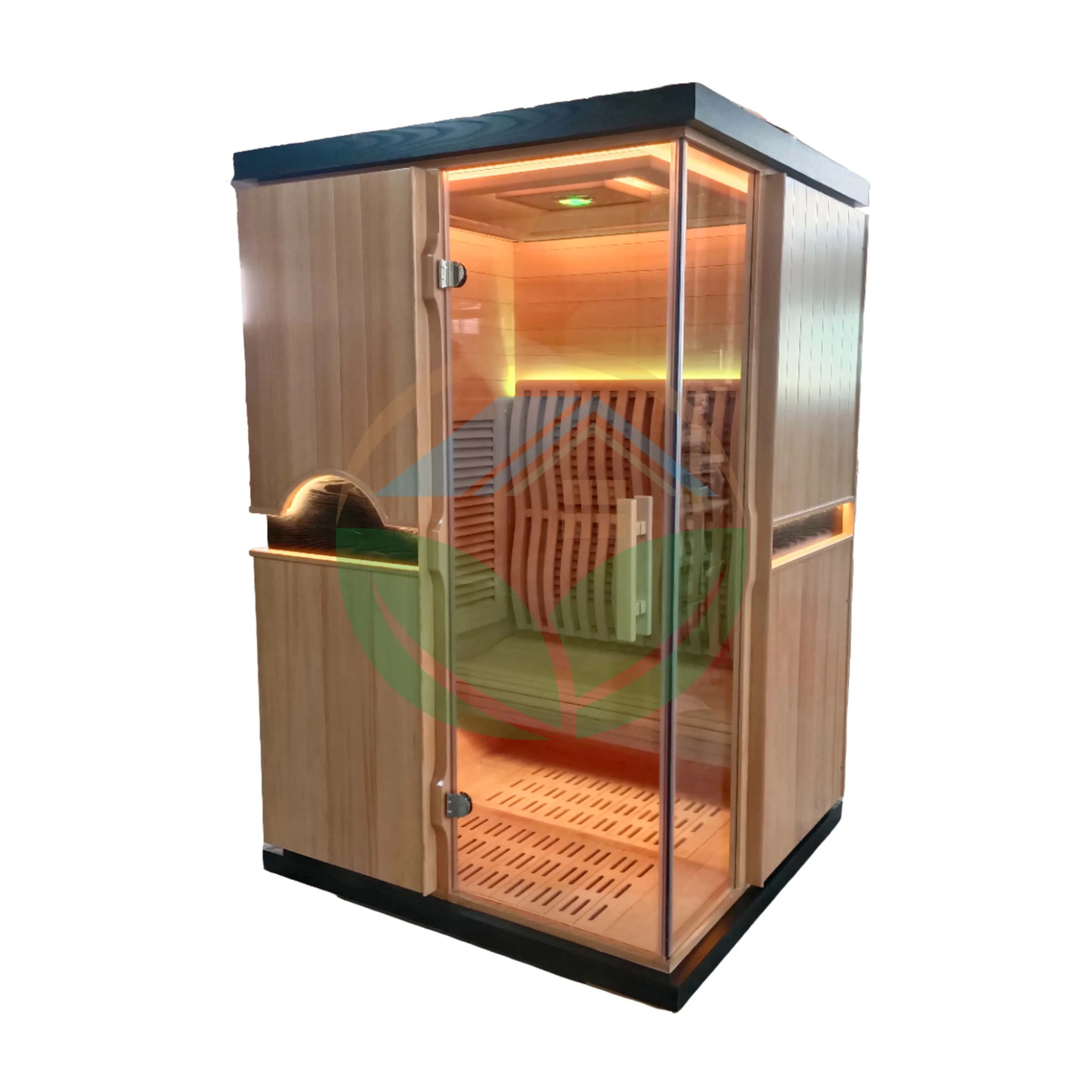 Far & near Infrared LED Sauna Room Heater Low EMF with Red LED Dry Sauna with Comfortable Temperature Regulation