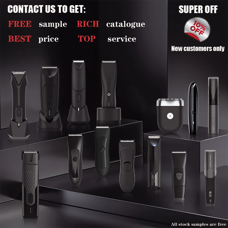 OEM Washable Electric Grooming Trimmer LED-light Hair Removal Epilator Shaver Body Groomer Beard Grooming Kit Hair Trimmers