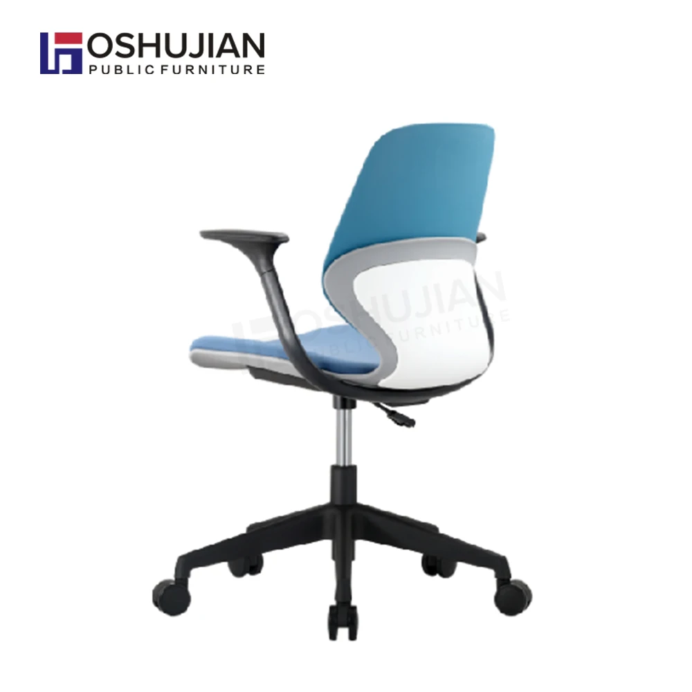 New design simple color blue green white modern plastic training office school Ergonomic office staff chair