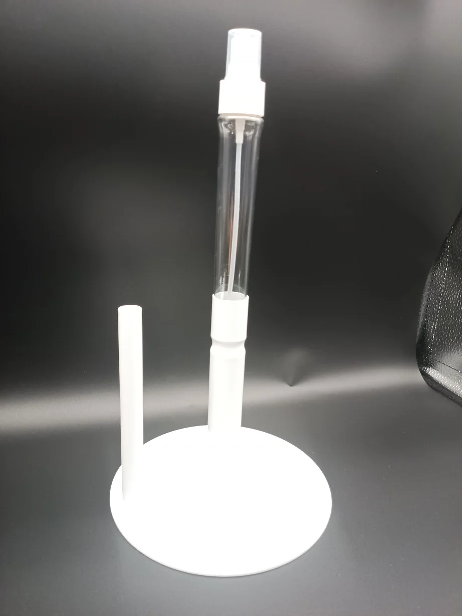 Kitchen Paper Towel Stainless Steel Countertop Paper Towel Holder With Spray Bottle Holder Inside