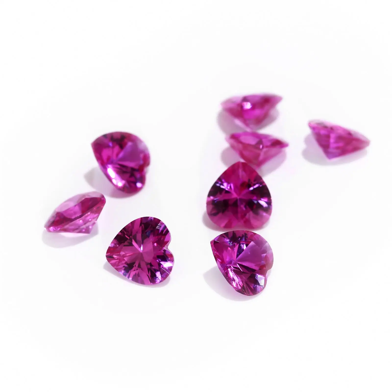 Megan low price Sythetic American CZ cubic zirconia Ruby 5# Gemstone Fashion Lovely Heart Shape cut gift making women jewelry