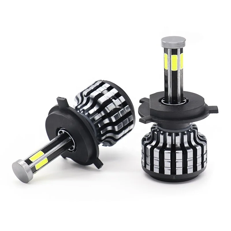 easy assembly mini size H4 H7 H11 360 degree COB 6 sided 8 sided led headlights for 12V car