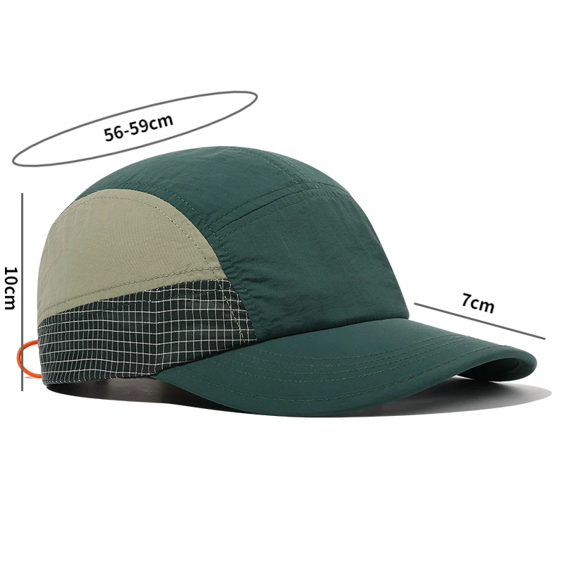 FF1108 Custom Quick Dry Baseball Cap Drawstring 5 Panel Running Camp Cap Sun Protection Cycling Hiking Camper 5 Panel Hat