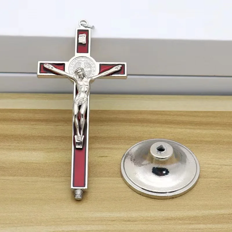 Religious Jesus Cross with Base Crafts Home and Car Decoration