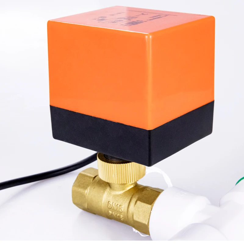 Tmok AC220V 110V 24V DN15-DN25 Three Wires Two Control 2 Way Electric Motorized Brass Ball Valve with Actuator