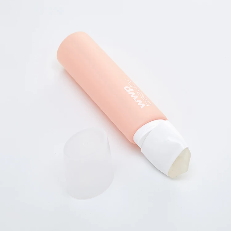 silica gel applicator brush PE tube for facial treatment/face mask with clear cap
