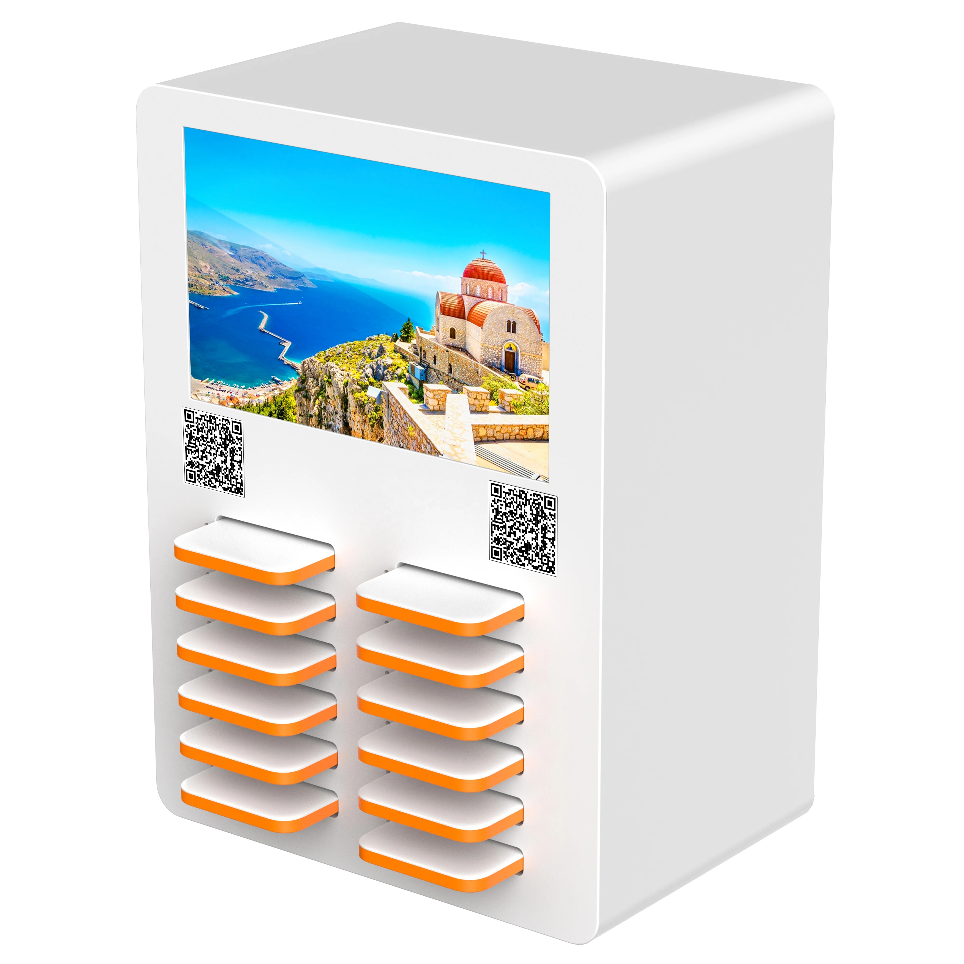 Power bank restaurant sharing station stand 12 slots 5000mah qr code shared power bank rental station