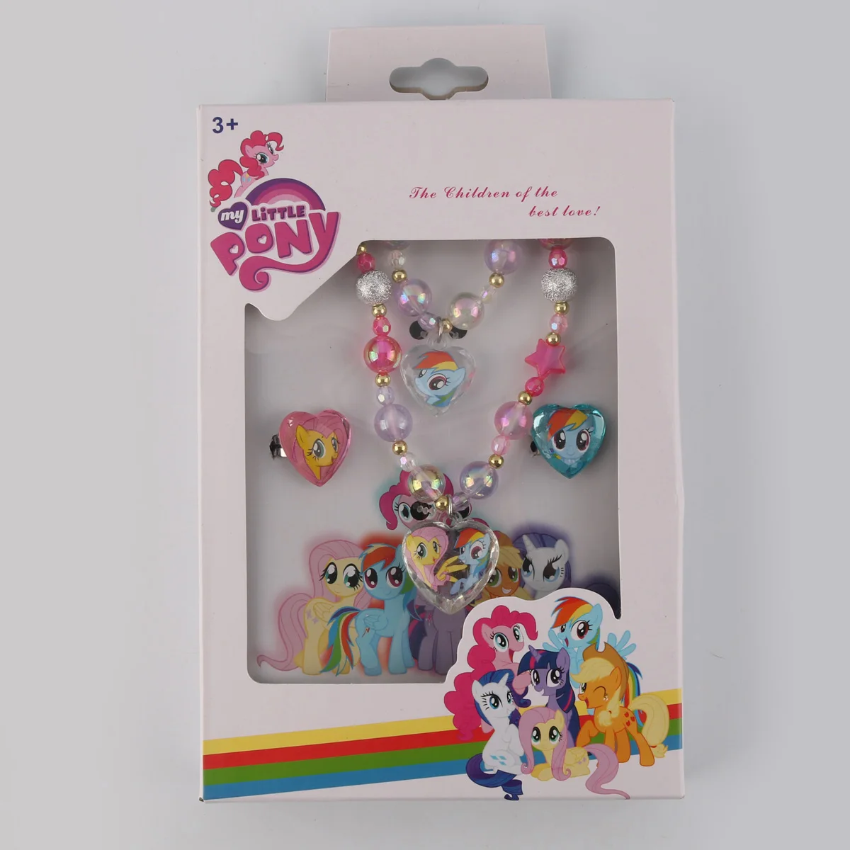 pony beaded Necklace sets kids fashion jewelry set necklace bracelet ring