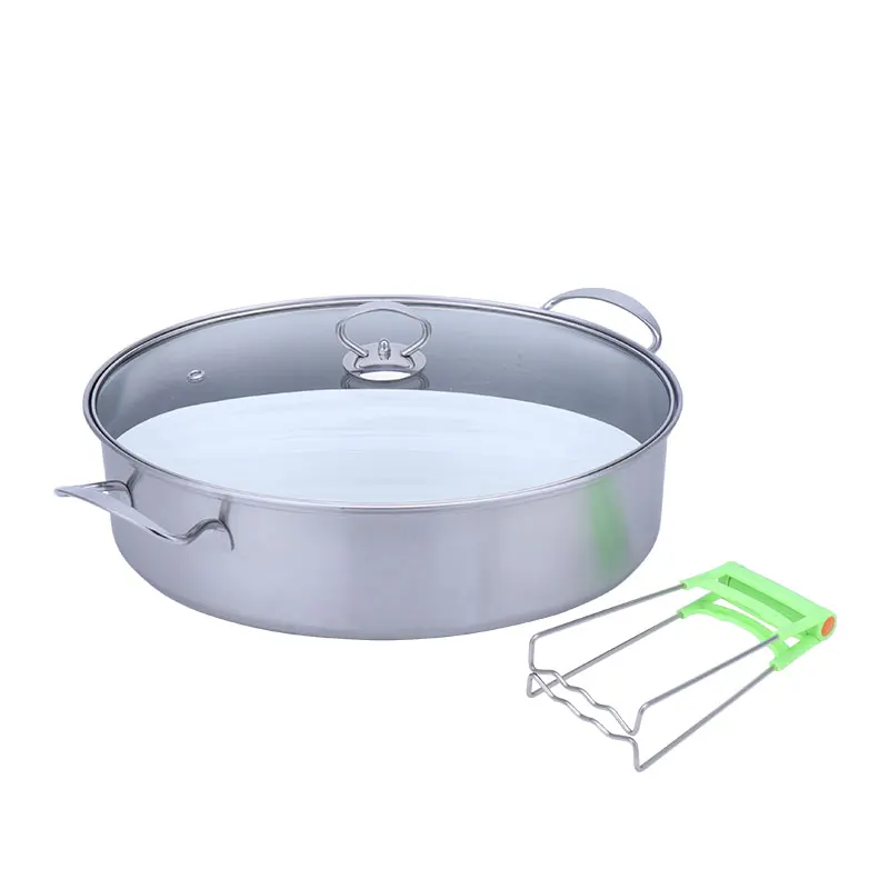 
304/410 Stainless Steel Fish Steamer Pot Hot Pot Fish Pot Cooking Open Flame Induction Cooker Use 