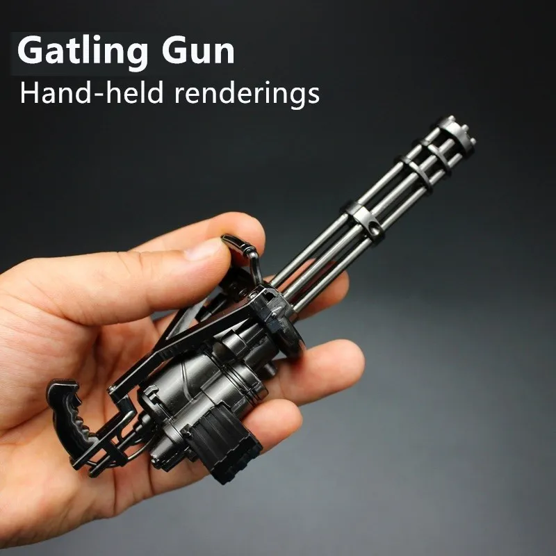Высококачественный и безопасный игрушечный пистолет Gatling металлическая модель оружия имитация игрушек