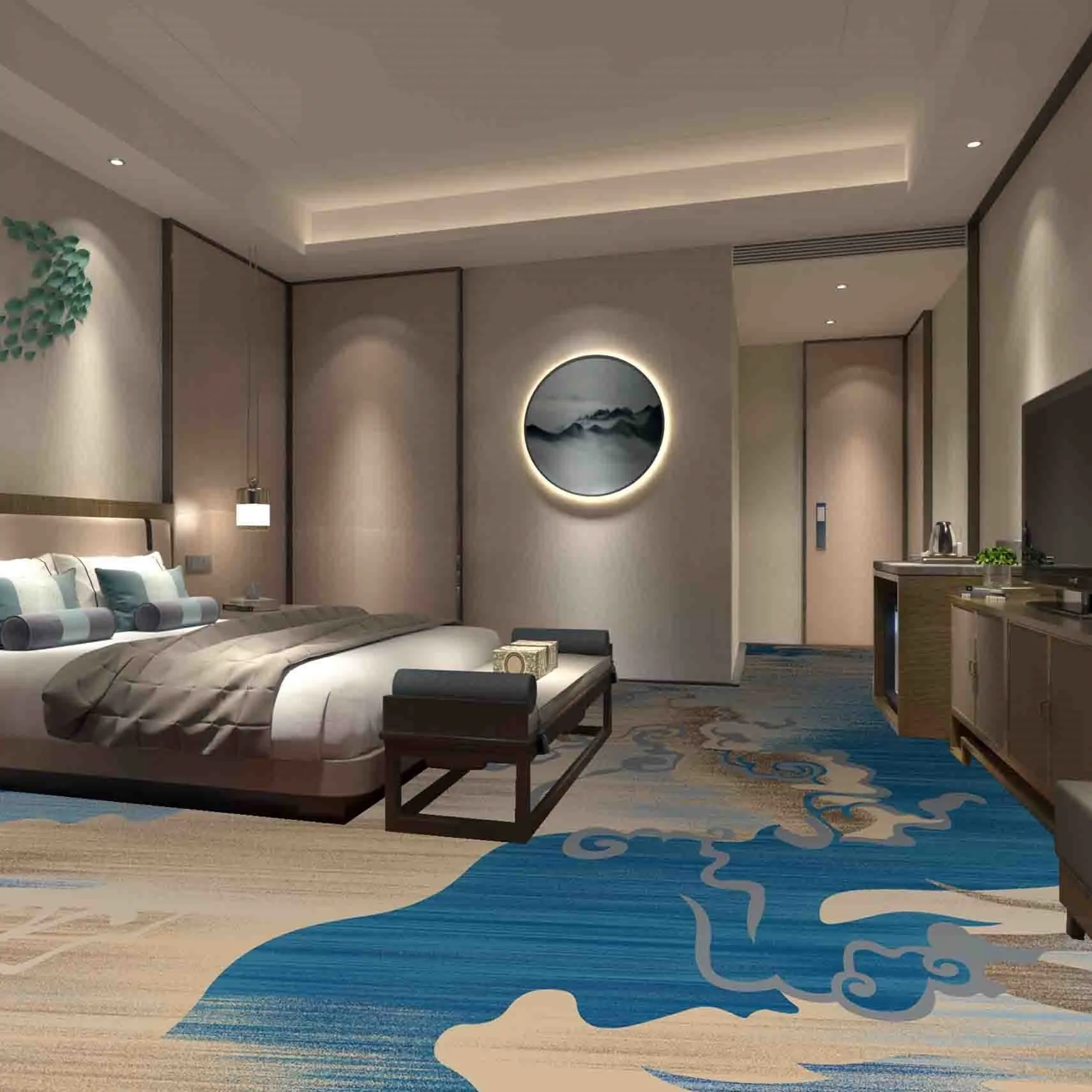 Hotel commercial full nylon printed carpet KTV casino special carpet good quality can be customized