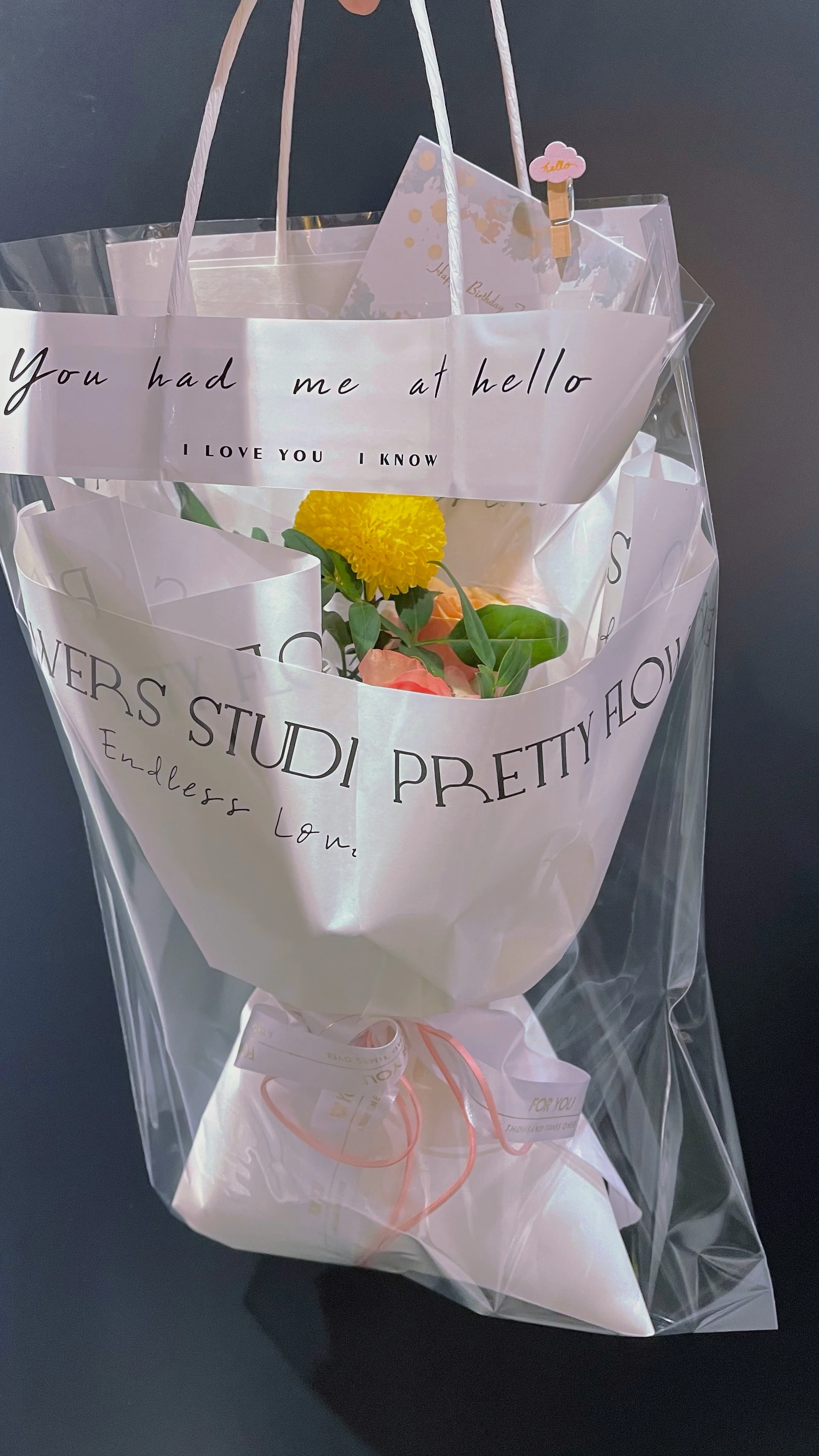 Yuhuiting flower Korean tote bag bouquet