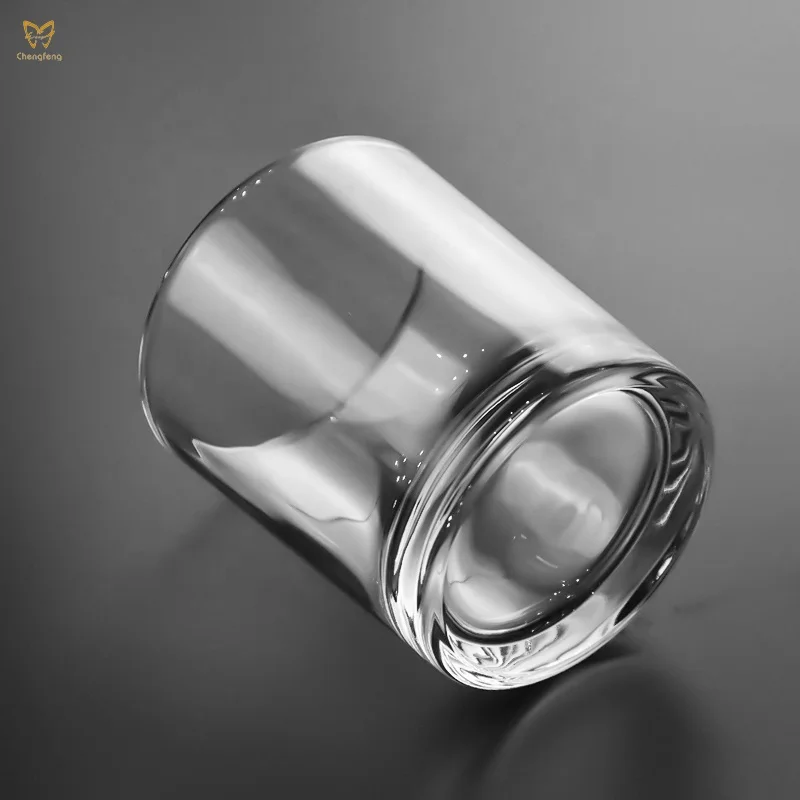 Lead-Free Crystal Round Whiskey Rocks Glasses with Heavy Base and custom logo