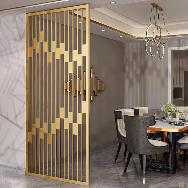 Metal luxury room dividers for living room and dining room partition designs