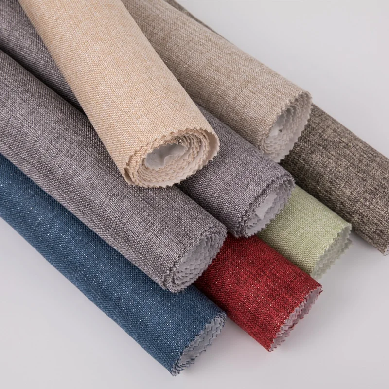 Thickened high-grade seamless linen wallpaper silver wire simple modern solid color bedroom living room project hotel wall cloth