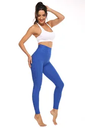 new style polyester hight waist stretch fitness custom logo jacquard yoga pants women