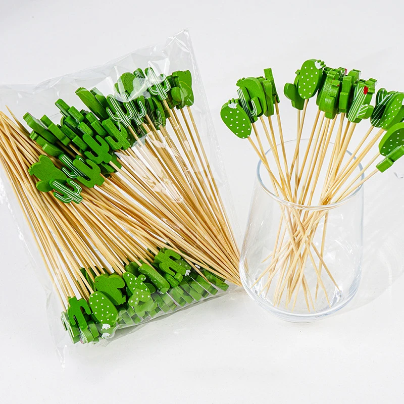 Artistic toothpick Disposable fruit skewer sandwich bar cocktail skewers picks