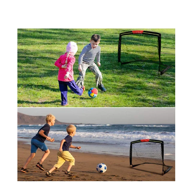 Cheap Portable Kids Play Sport Football Net Easy Install Folding Training Children Soccer Goal