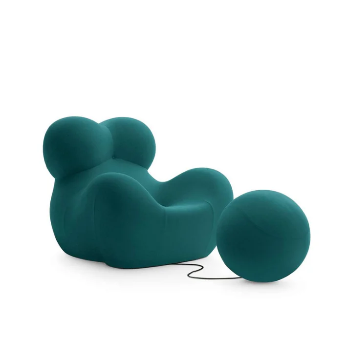 Italian style designer creative single lazy sofa chair modern up 5 glass steel comfortable leisure egg ball chair