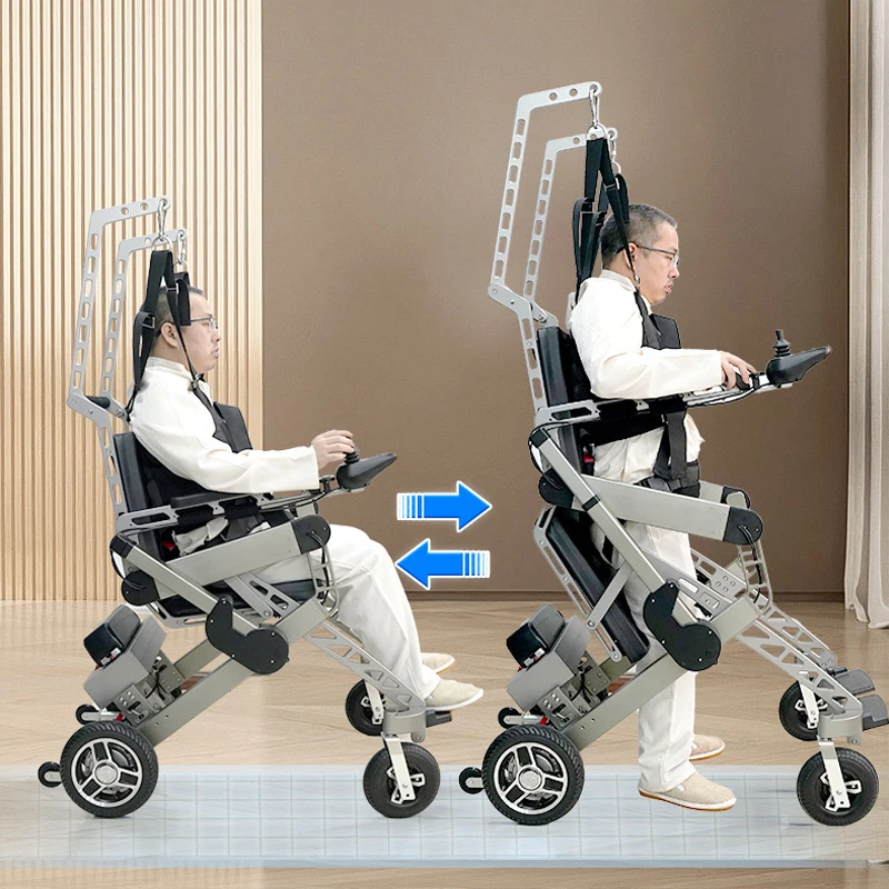 Electric Automatic Ergonomic Aluminum Rollator for Rehabilitation and Mobility Training