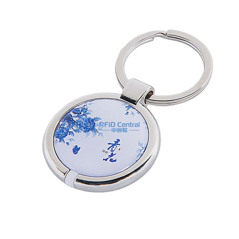 nfc dog tag qr code rfid pet tracking tag electron anti metal rfid epoxy tag metal keychain rfid