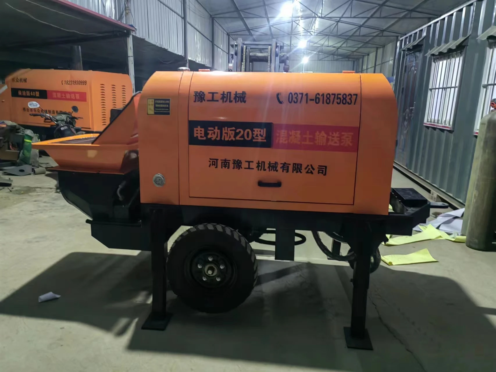 Hydraulic concrete pump Portable Concrete conveying transport pump