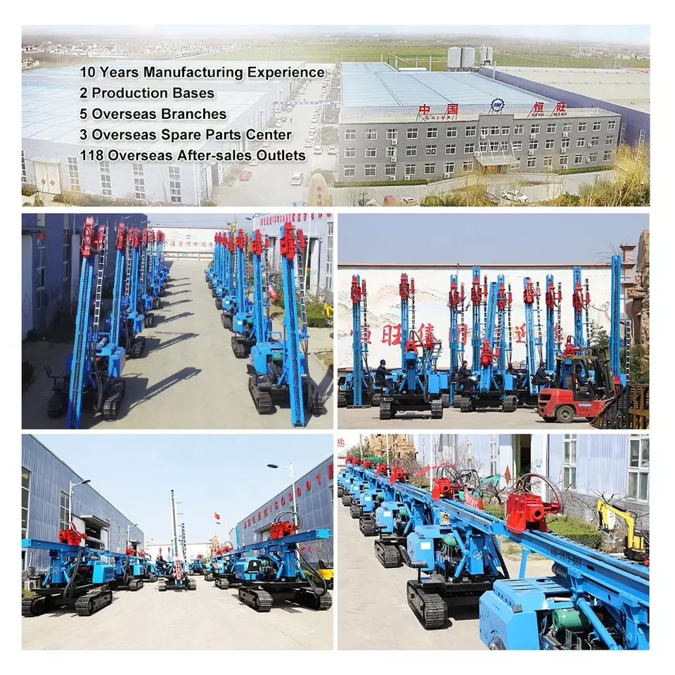 Pile Driving machine PV power station Ground Drilling solar panel plant pile ramming machine vibrating pile driver
