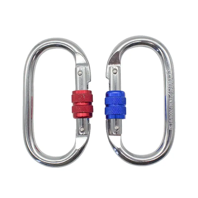 Muti-function 30KN Snap Hook Aluminum Screw Gate Locking Carabiner Climbing for Outdoor Climbing Activity